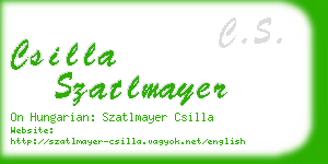 csilla szatlmayer business card